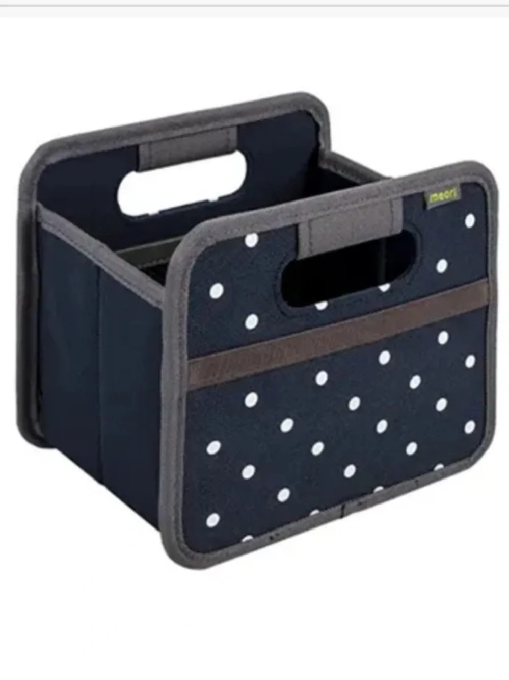“New” Meori Marine Blue Polka Dot Mini Foldable Storage Box With Insert